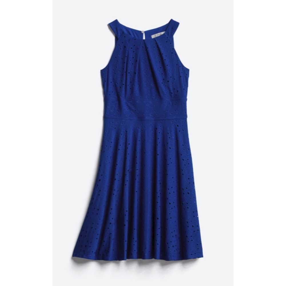 NWT Blue eyelet knit dress
